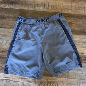 Nike Men's Blue and Grey Athletic Shorts